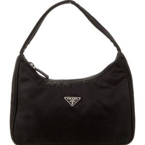 Prada Black Vintage Tessuto Mini Pochette